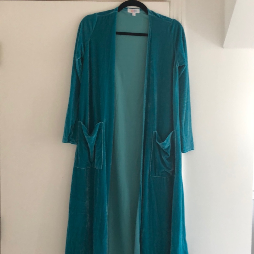 Lularoe velvet turquoise Sarah